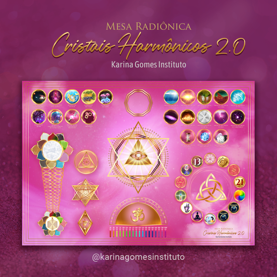 Mesa Radiônica Cristais Harmonicos Karina Gomes